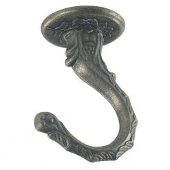 2-1/2 in. Antique Brass Decorative Swag Hooks for Ceiling Light Fixtures (2-Pack) by Commercial Electric