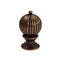 1-3/8 in. Antique Brass Lamp Finial by Commercial Electric