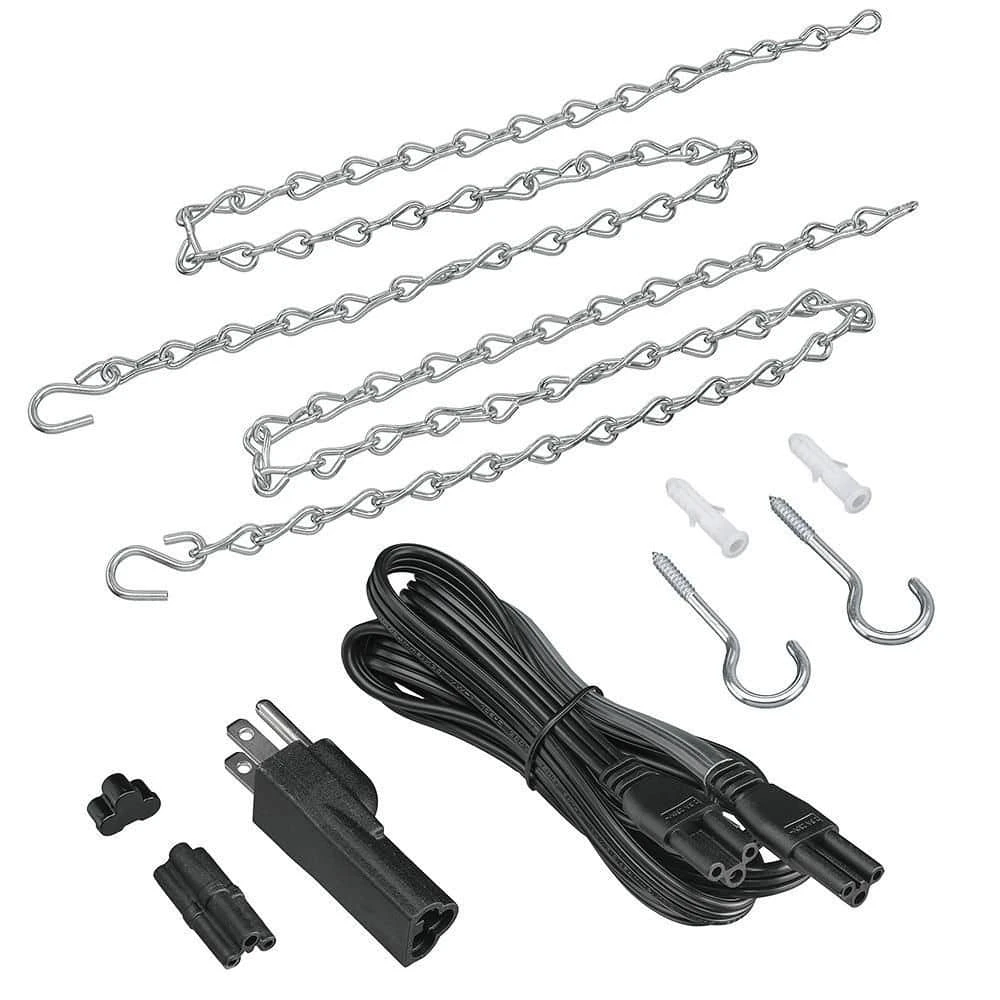 4 ft. 96-Watt Equivalent High Output 5500 Lumens Black Brushed Nickel Integrated LED Shop Light Linkable 4000K (4-Pack) by Commercial Electric - Image 8