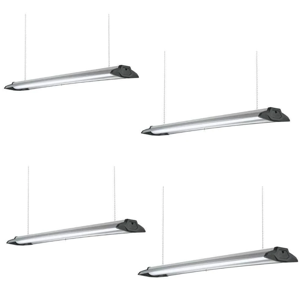 4 ft. 96-Watt Equivalent High Output 5500 Lumens Black Brushed Nickel Integrated LED Shop Light Linkable 4000K (4-Pack) by Commercial Electric - Image 10