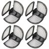 Spin Light 10 in. High Output 4000 Lumens Black LED Flush Mount Ceiling Light with 3 Adjustable Heads 5000K (4-Pack) by Commercial Electric