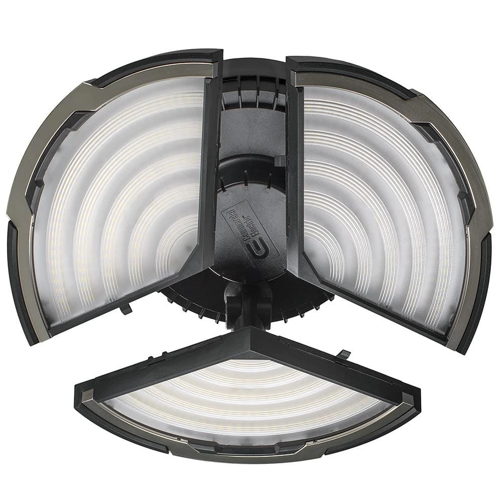 Spin Light 10 in. High Output 4000 Lumens Black LED Flush Mount Ceiling Light with 3 Adjustable Heads 5000K by Commercial Electric - Image 4