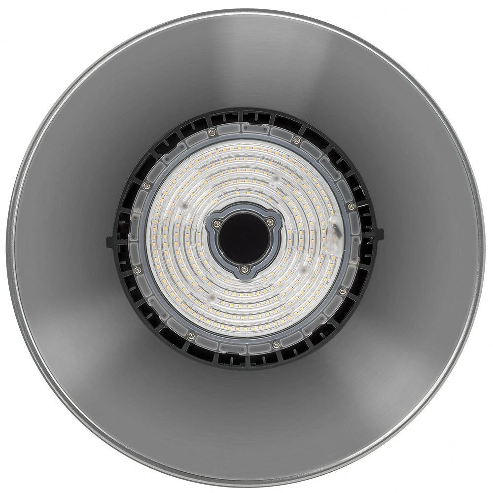 13.4 in. Round 400W Equivalent Integrated LED Brushed Nickel High Bay Light w/ Adjustable Beam 22,000 Lumen (8-Pack) by Commercial Electric - Image 6