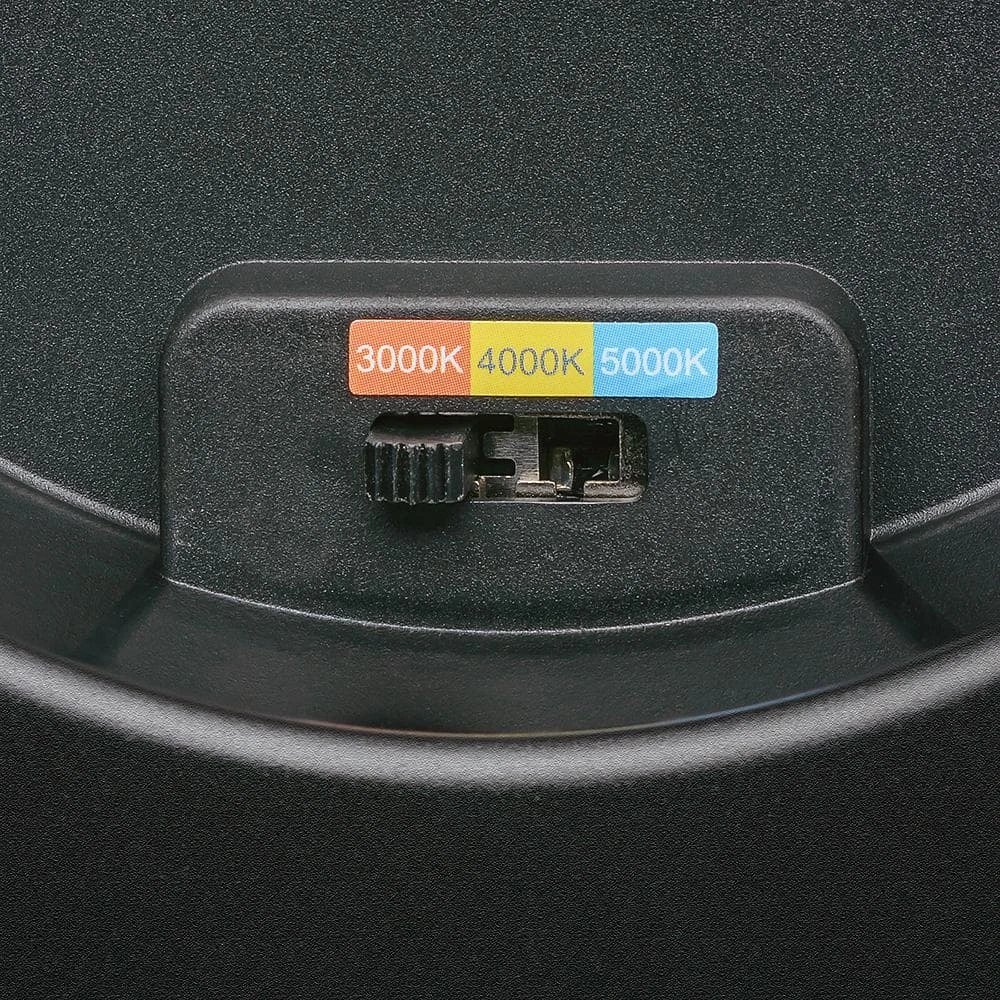 Spin Light 9 in. Heavy Duty Black Red Selectable LED Flush Mount Ceiling Light 1100 Lumens 3000K 4000K 5000K by Commercial Electric - Image 5