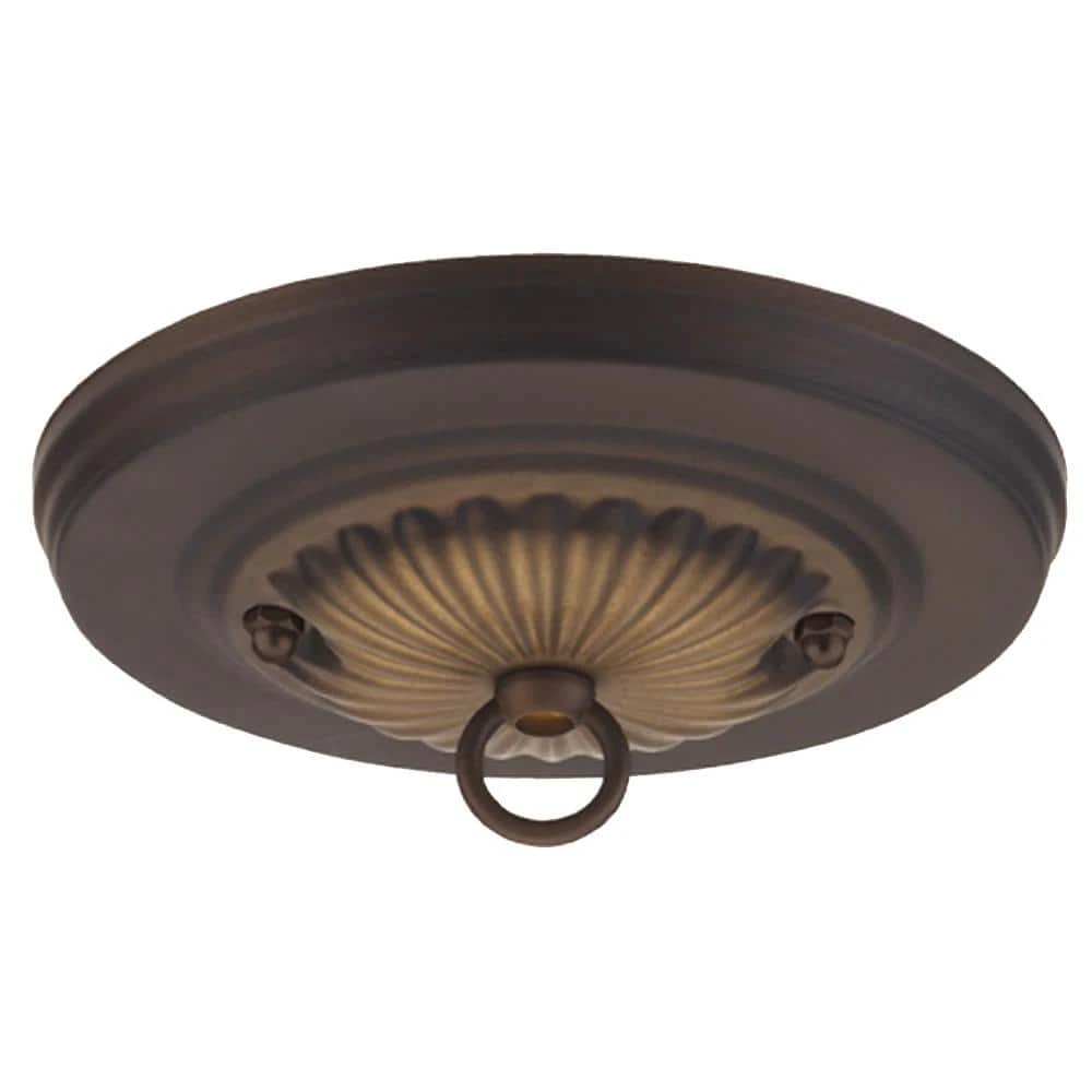 5 in. Bronze Traditional Canopy Kit for Ceiling Light Fixtures by Commercial Electric