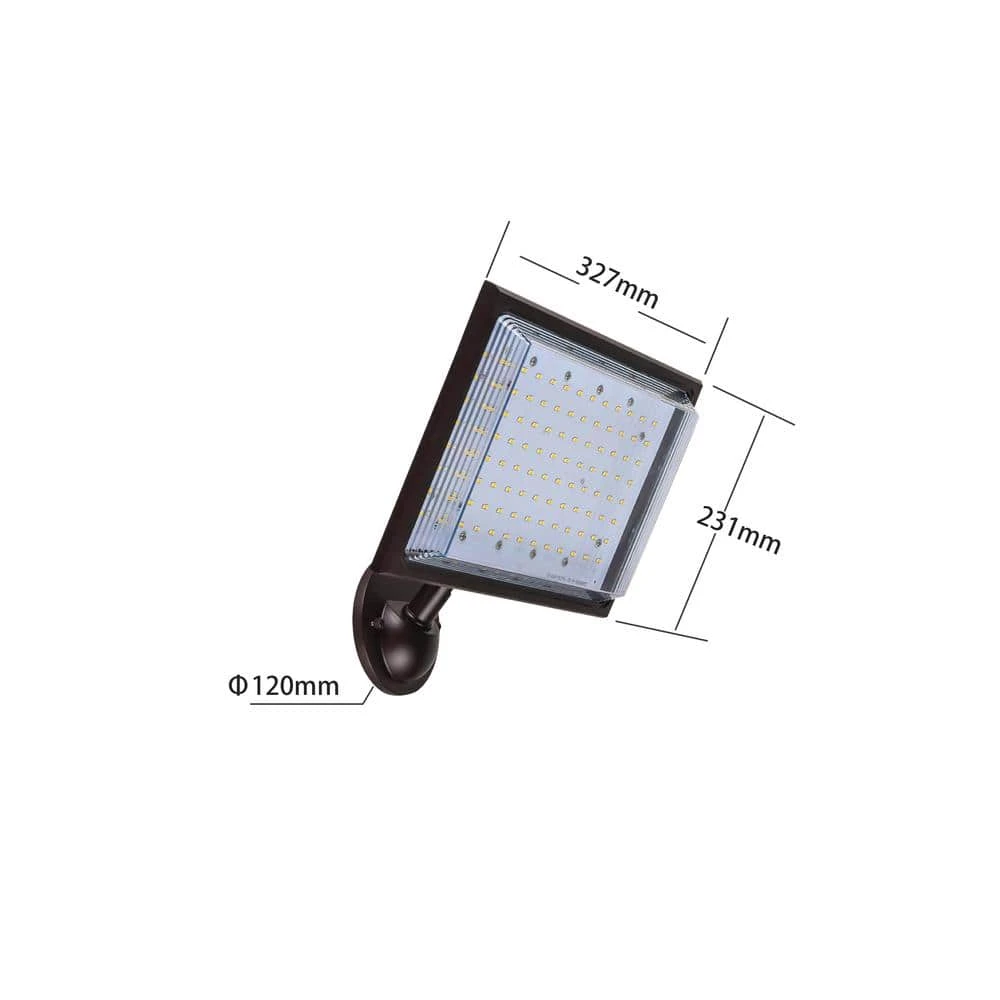 46-Watt Bronze Outdoor Integrated LED Street Lamp Flood Light with Dusk to Dawn Control by Commercial Electric - Image 6