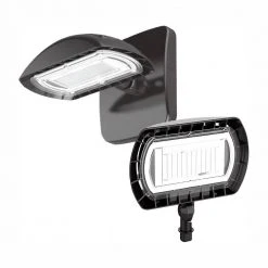High-Output 200-Watt Equivalent LED Flood Light with Wall Mount Kit, 3,000 Lumens, Outdoor Security Lighting by Commercial Electric