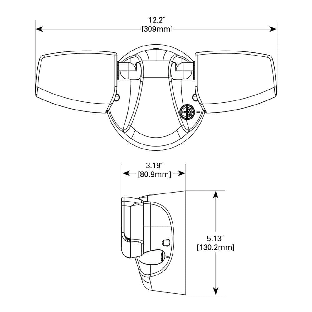 Variable CCT 2000 Lumens Twin Head Bronze Outdoor Integrated LED Floodlight with Integrated Photocontrol by Commercial Electric - Image 6