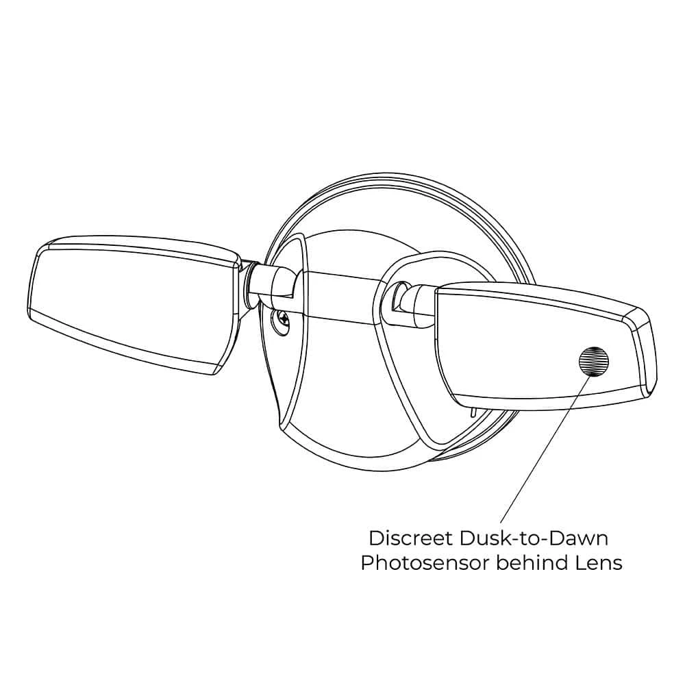 Variable CCT 2000 Lumens Twin Head Bronze Outdoor Integrated LED Floodlight with Integrated Photocontrol by Commercial Electric - Image 4
