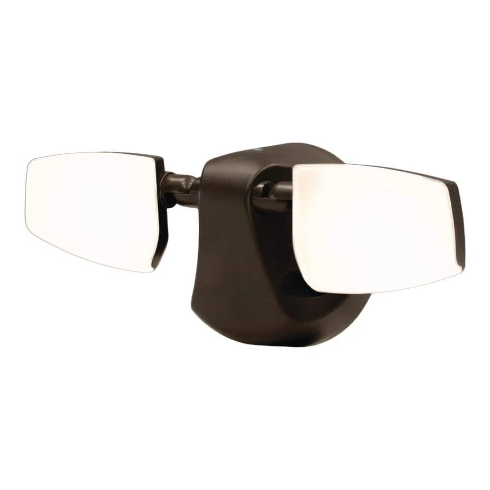 Variable CCT 2000 Lumens Twin Head Bronze Outdoor Integrated LED Floodlight with Integrated Photocontrol by Commercial Electric - Image 2