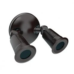 Twin-Head Bronze Outdoor Flood Light for Outdoor Security Lighting by Commercial Electric