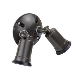 Bronze Outdoor Flood Light Weatherproof Lampholder with External Rubber Gasket and Cover by Commercial Electric