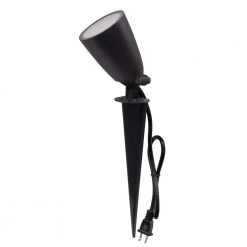 Line Voltage Bronze LED Landscape Flood Light with Spike by Commercial Electric