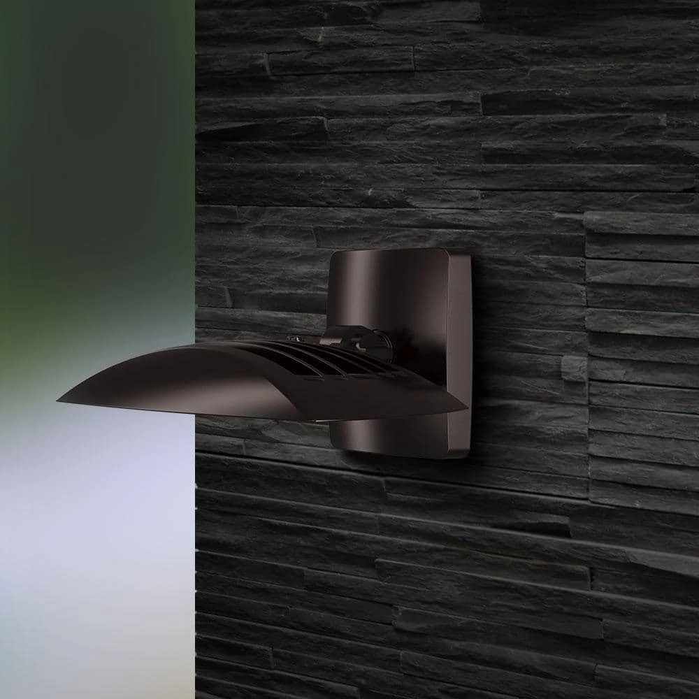 Fusion 200-Watt Equivalent Integrated 5 Color Adjustable LED Bronze Outdoor Wall Pack/Flood Light, 3000 Lumens by Commercial Electric - Image 3