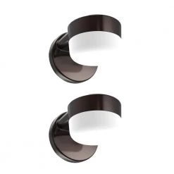 75-Watt Equivalent Integrated Outdoor LED Wall Pack, 900 Lumens, Dusk to Dawn Outdoor Security Light (2-Pack) by Commercial Electric