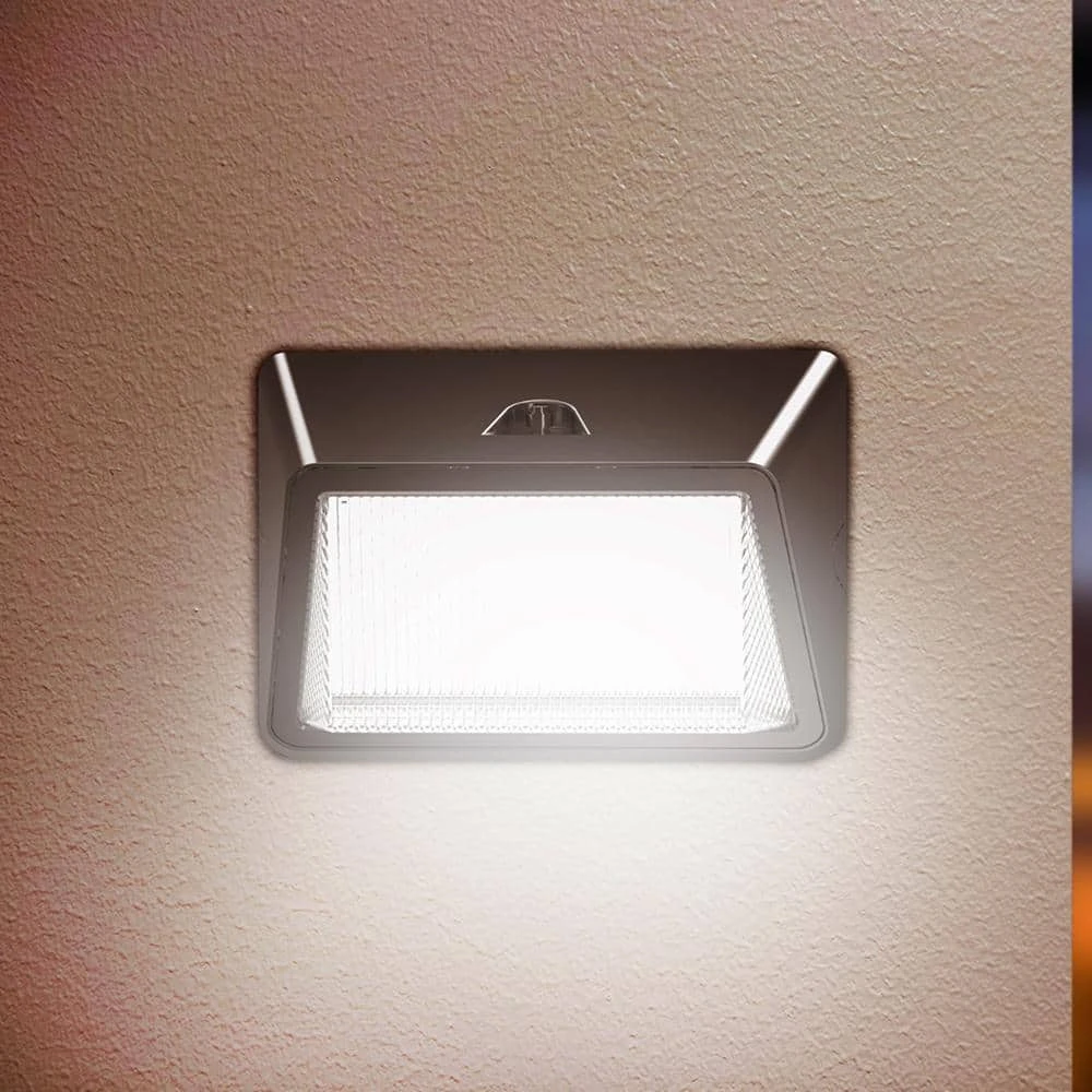 450- Watt Equivalent Integrated LED Bronze Dusk to Dawn Refractor Wall Pack Light, 4000K by Commercial Electric - Image 4