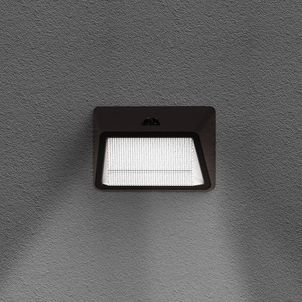 450- Watt Equivalent Integrated LED Bronze Dusk to Dawn Refractor Wall Pack Light, 4000K by Commercial Electric - Image 3