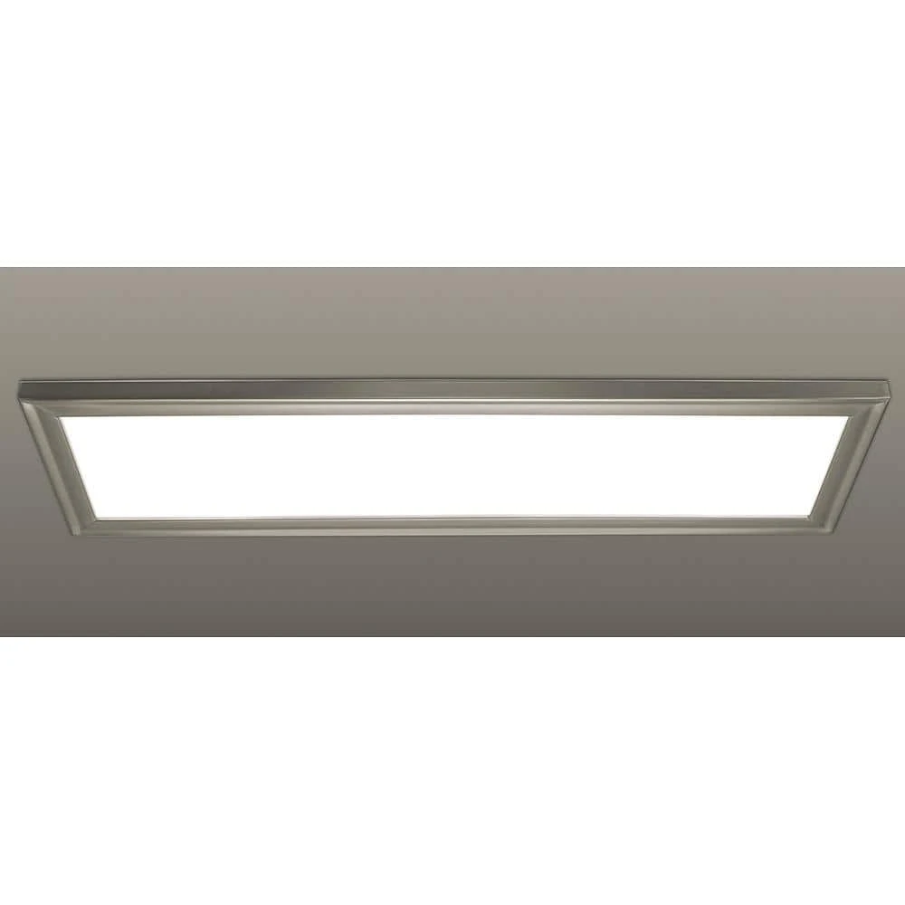 48 in. x 15 in. Low Profile Brushed Nickel Color Selectable LED Flush Mount Ceiling Light w/Night Light Feature by Commercial Electric - Image 10