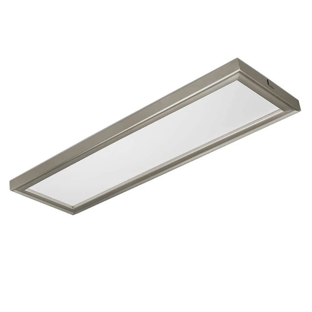 48 in. x 15 in. Low Profile Brushed Nickel Color Selectable LED Flush Mount Ceiling Light w/Night Light Feature by Commercial Electric - Image 2
