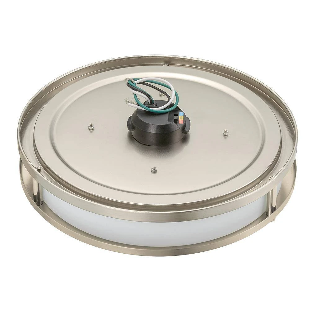 11 in. Orbit Round Brushed Nickel Color Selectable LED Flush Mount Ceiling Light 1000 Lumens Dimmable by Commercial Electric - Image 6