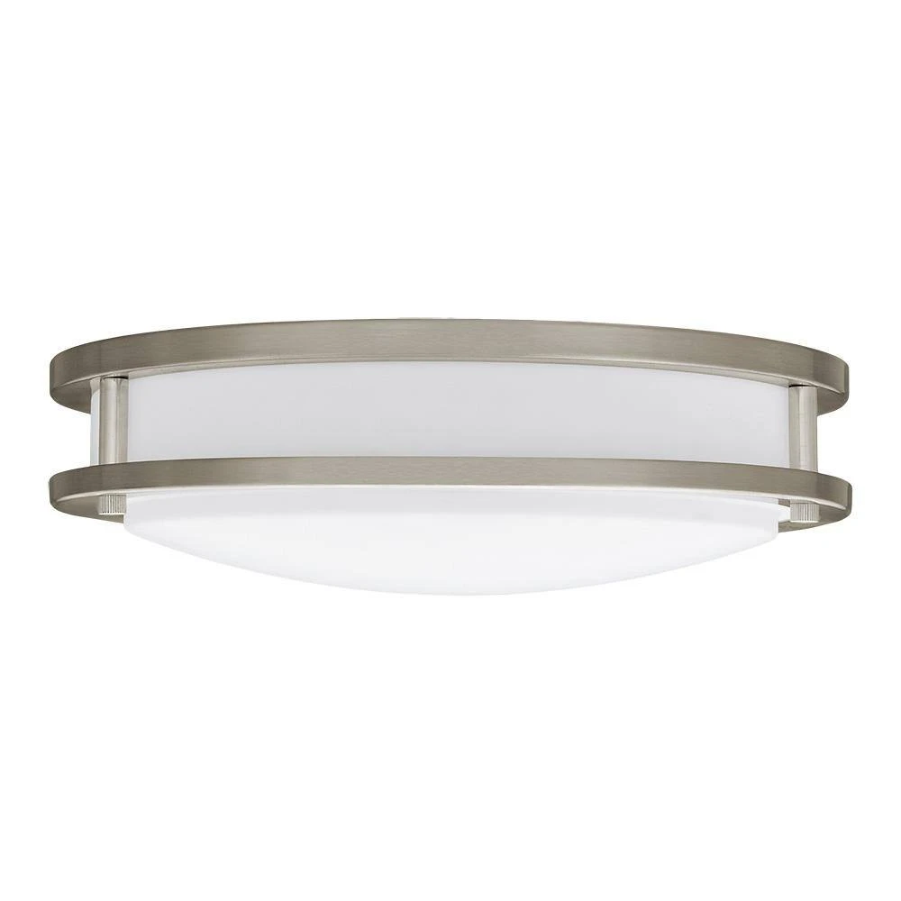 11 in. Orbit Round Brushed Nickel Color Selectable LED Flush Mount Ceiling Light 1000 Lumens Dimmable by Commercial Electric - Image 7