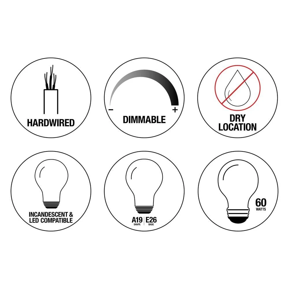 13 in. 2-Light Brushed Nickel Flush Mount with Frosted Glass Shade (2-Pack) by Commercial Electric - Image 3