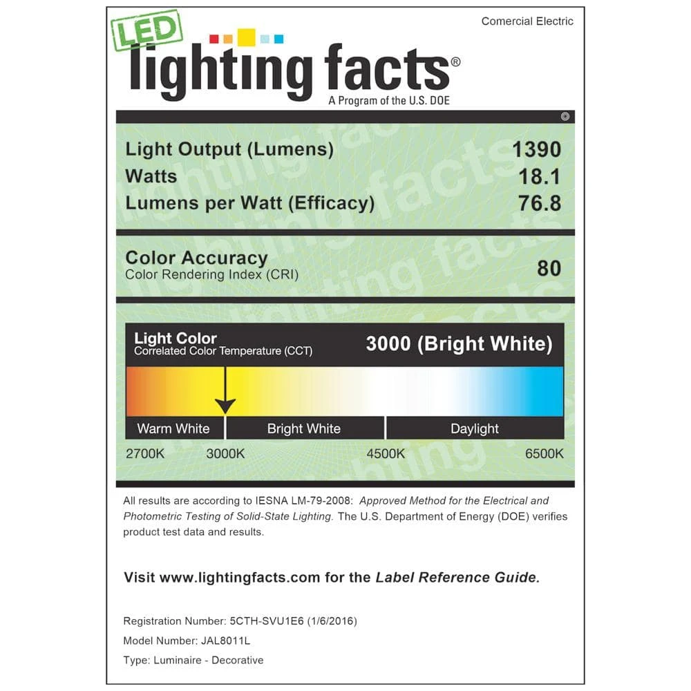 13 in. 180-Watt Equivalent Brushed Nickel Integrated LED Flush Mount with Frosted Glass Shade (2-Pack) by Commercial Electric - Image 3