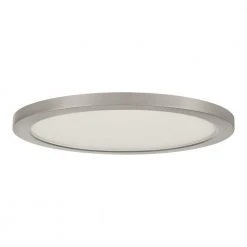15 in. Brushed Nickel New Ultra-Low Profile Integrated LED Flush Mount 5CCT (2-Pack) by Commercial Electric