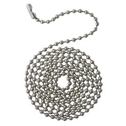 12 ft. Chrome Beaded Chain with Connector by Commercial Electric
