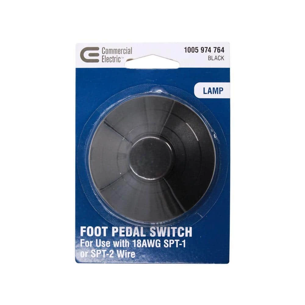 Black Foot Pedal Lamp On/Off Switch by Commercial Electric - Image 3