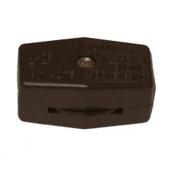 Brown 3A Feed-Through On/Off Lamp Switch by Commercial Electric