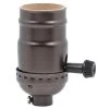 2-3/4 in. 3-Way Bronze Turn Knob Lamp Socket by Commercial Electric