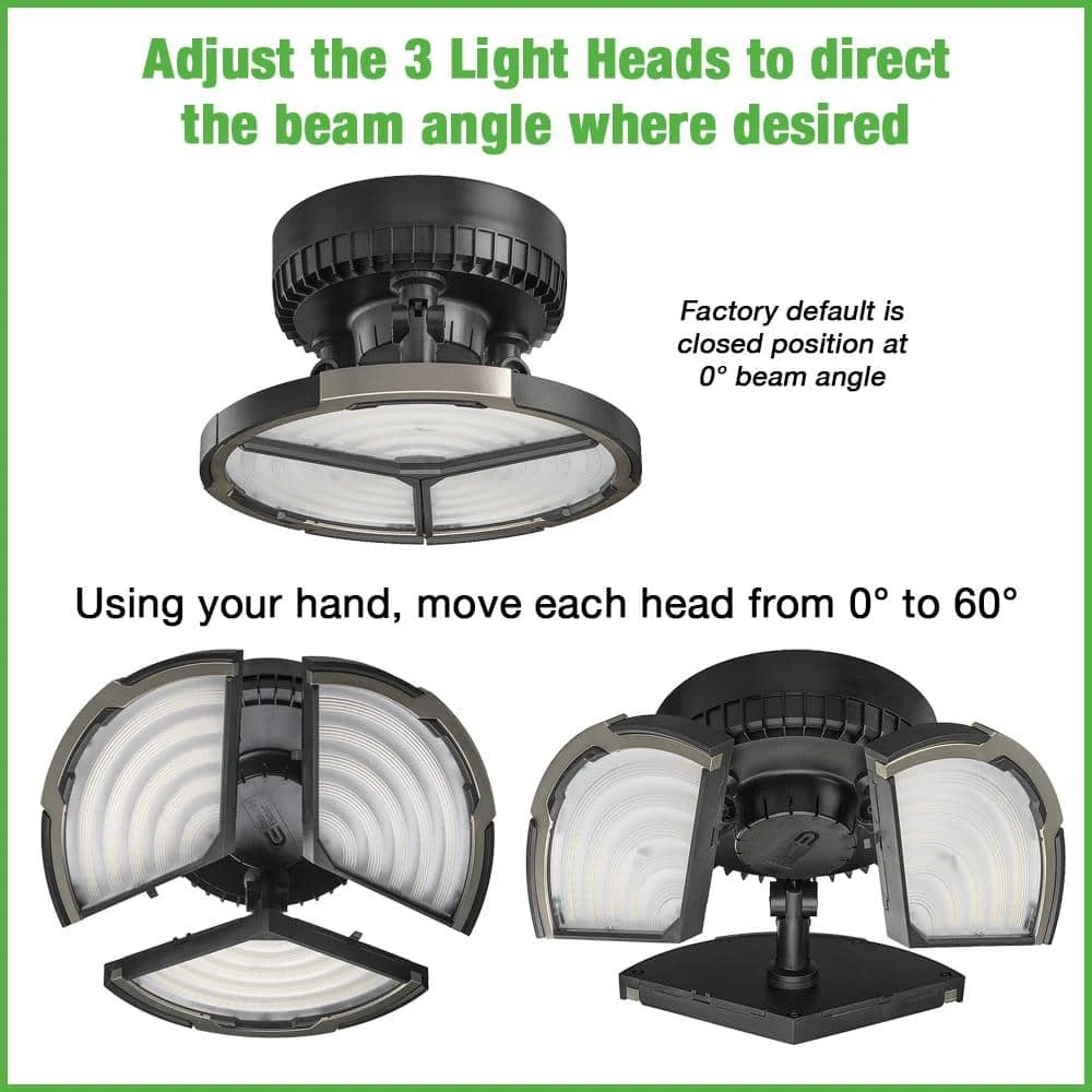 225-Watt Equivalent 10 in. E26 LED Light Bulb 3 Individual Adjustable Heads to Direct Beam Angle in Daylight (4-Pack) by Commercial Electric - Image 3