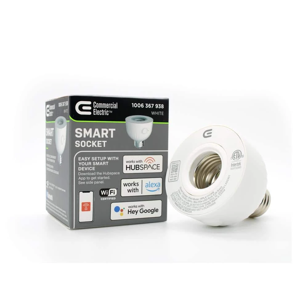 Indoor/Outdoor Smart Hubspace Screw-Based Lighting Socket by Commercial Electric - Image 2