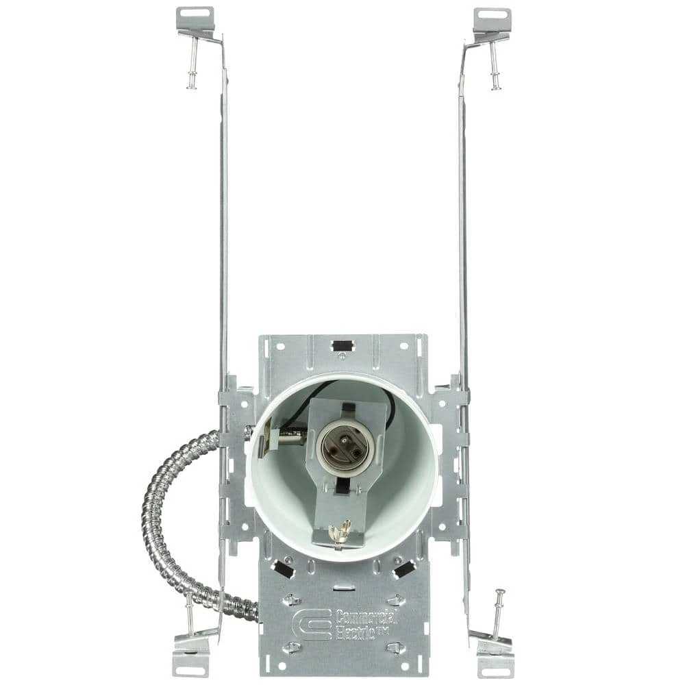 4 in. White Recessed Non-IC New Construction Housing (6-Pack) by Commercial Electric - Image 2
