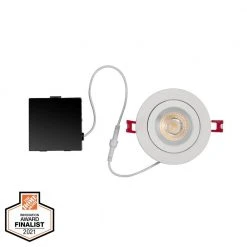 Ultra-Spot 4 in. Selectable New Construction and Remodel Color Canless Recessed Integrated LED Kit by Commercial Electric