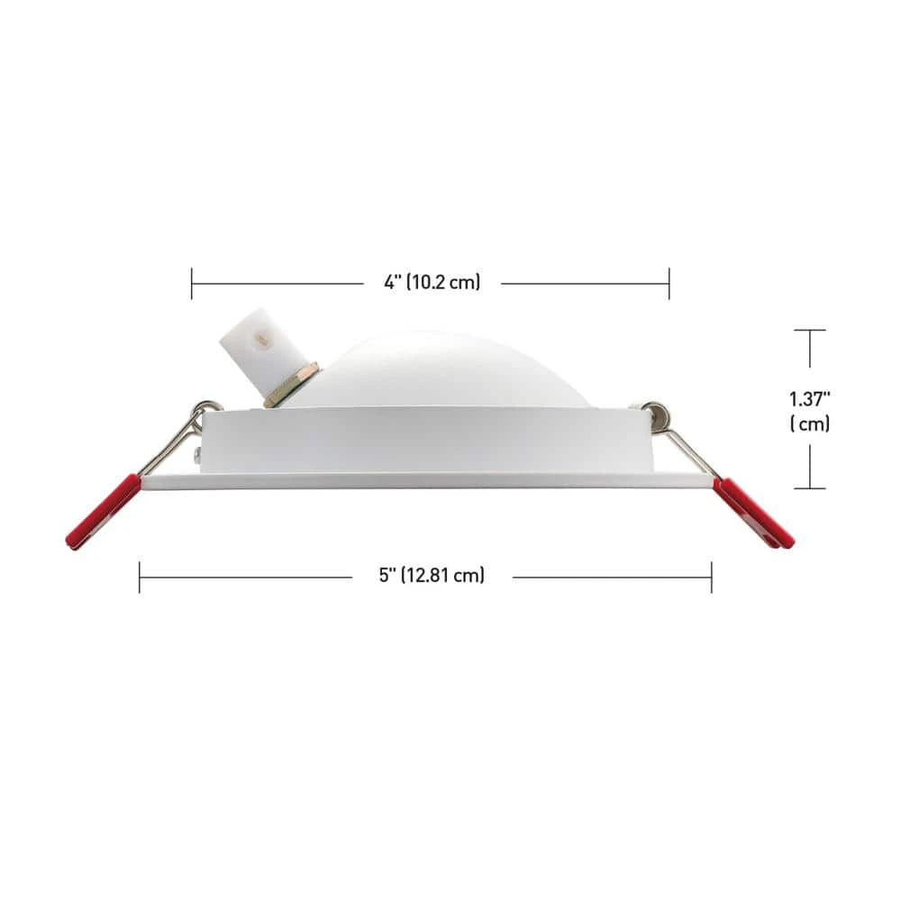 Ultra-Spot 4 in. Selectable New Construction and Remodel Color Canless Recessed Integrated LED Kit by Commercial Electric - Image 10