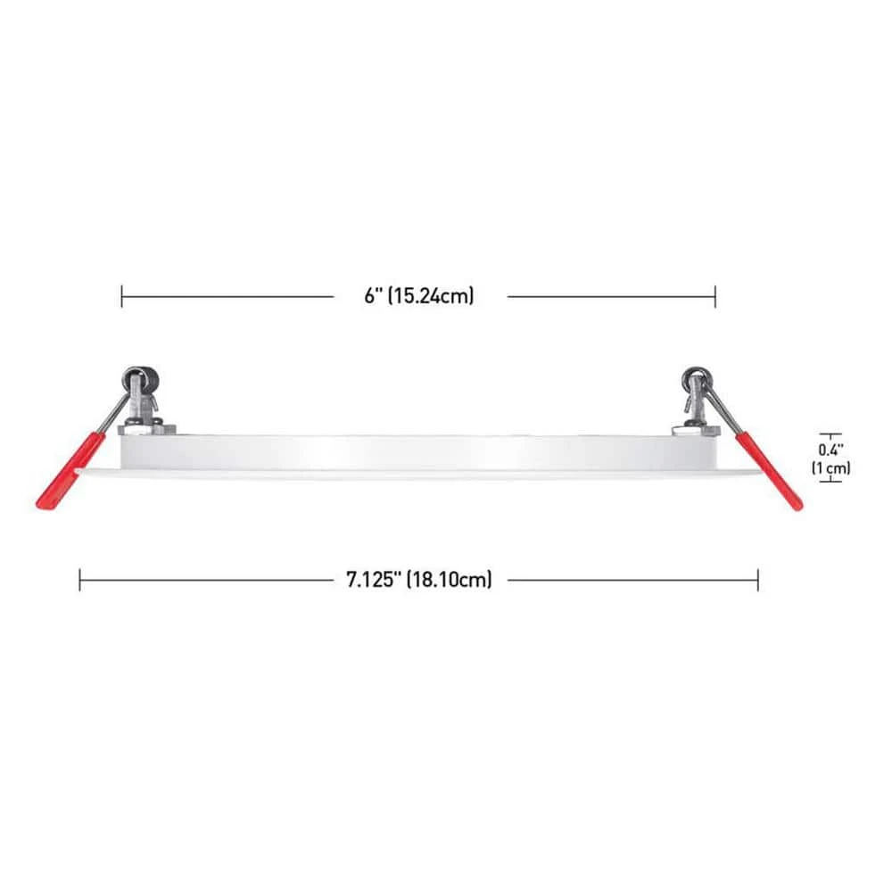 Ultra Slim High Lumen 6 in. Selectable CCT New Construction and Remodel Integrated LED Recessed Lighting Kit by Commercial Electric - Image 10