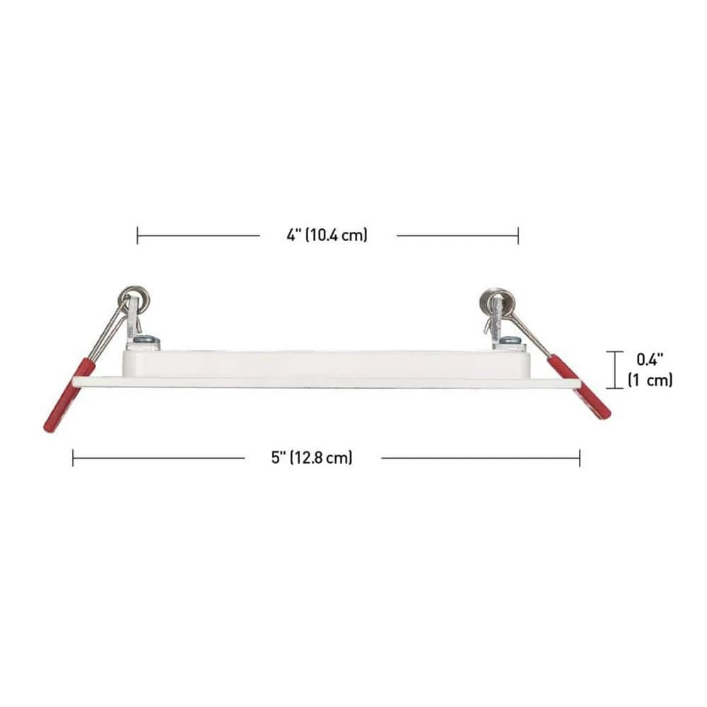 Ultra Slim Square 4 in. Color Selectable New Construction and Remodel Canless Recessed Integrated LED Kit by Commercial Electric - Image 10