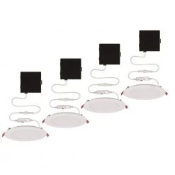Ultra Slim 6 in. Color Selectable New Construction and Remodel Canless Recessed Integrated LED Kit (4-Pack) by Commercial Electric