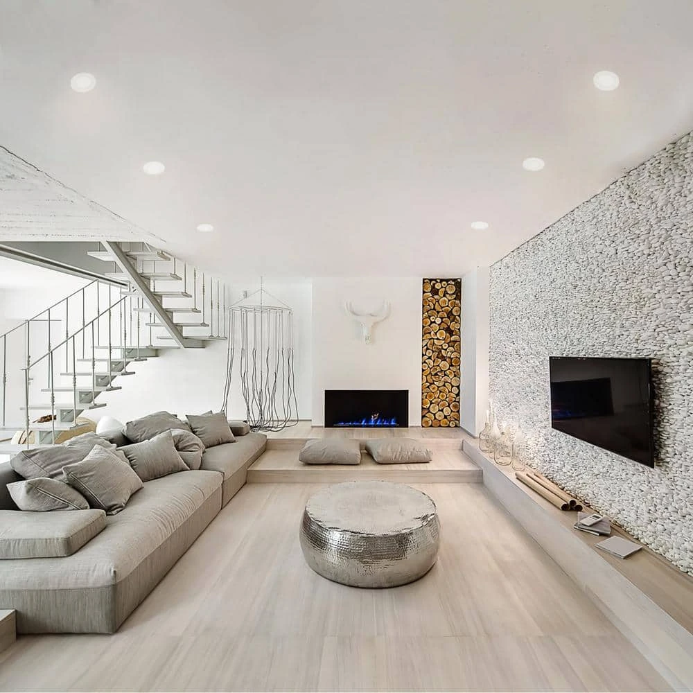 4 in. White Flush Round Wet Rated LED Integrated Recessed Lighting Kit (6-Pack) by Commercial Electric - Image 6