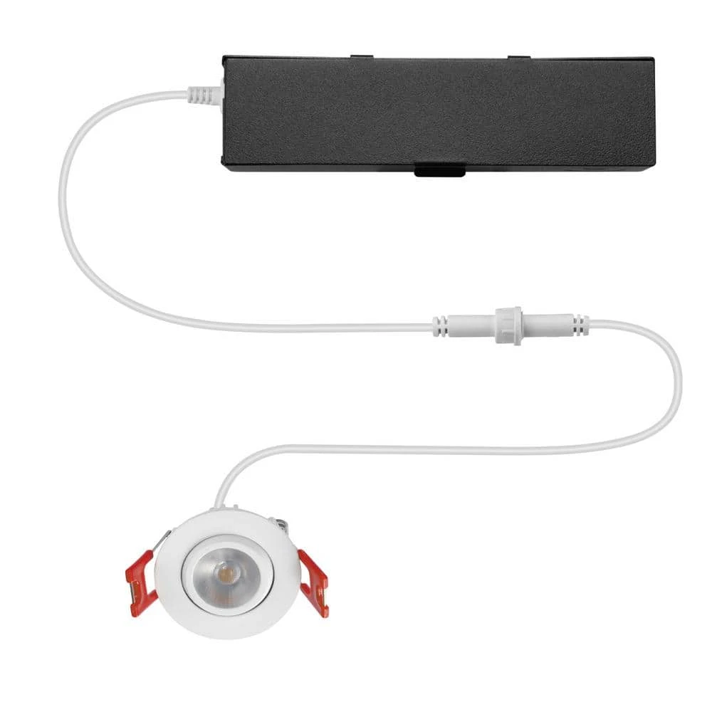 2 in. White Gimble LED Integrated Trimless Recessed Lighting Kit by Commercial Electric - Image 3