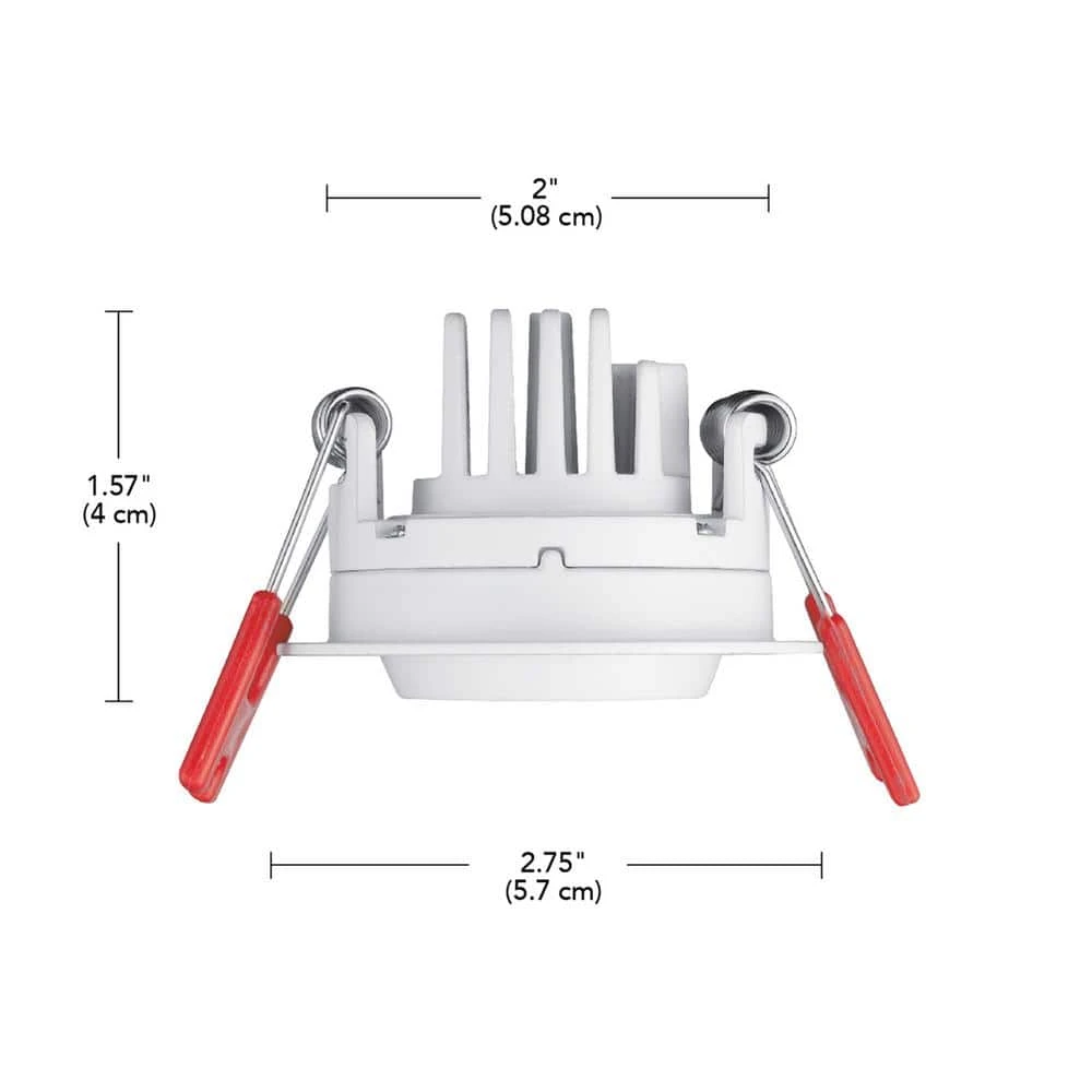 2 in. White Gimble LED Integrated Trimless Recessed Lighting Kit by Commercial Electric - Image 7