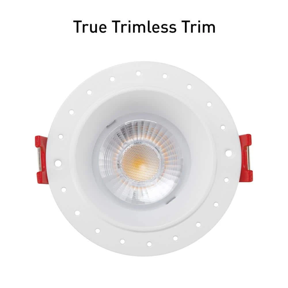 4 in. White Interchangeable Trim LED Integrated Trimless Recessed Lighting Kit by Commercial Electric - Image 7