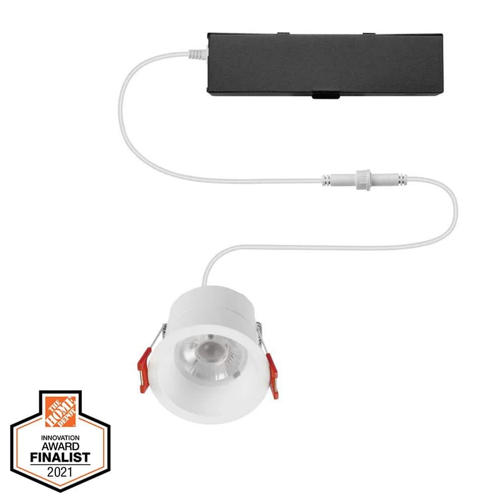 4 in. White Interchangeable Trim LED Integrated Trimless Recessed Lighting Kit by Commercial Electric