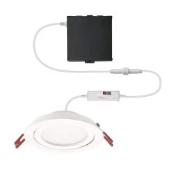 4 in. Selectable New Construction and Remodel Color Ultra-Directional Canless Recessed Integrated LED Kit by Commercial Electric