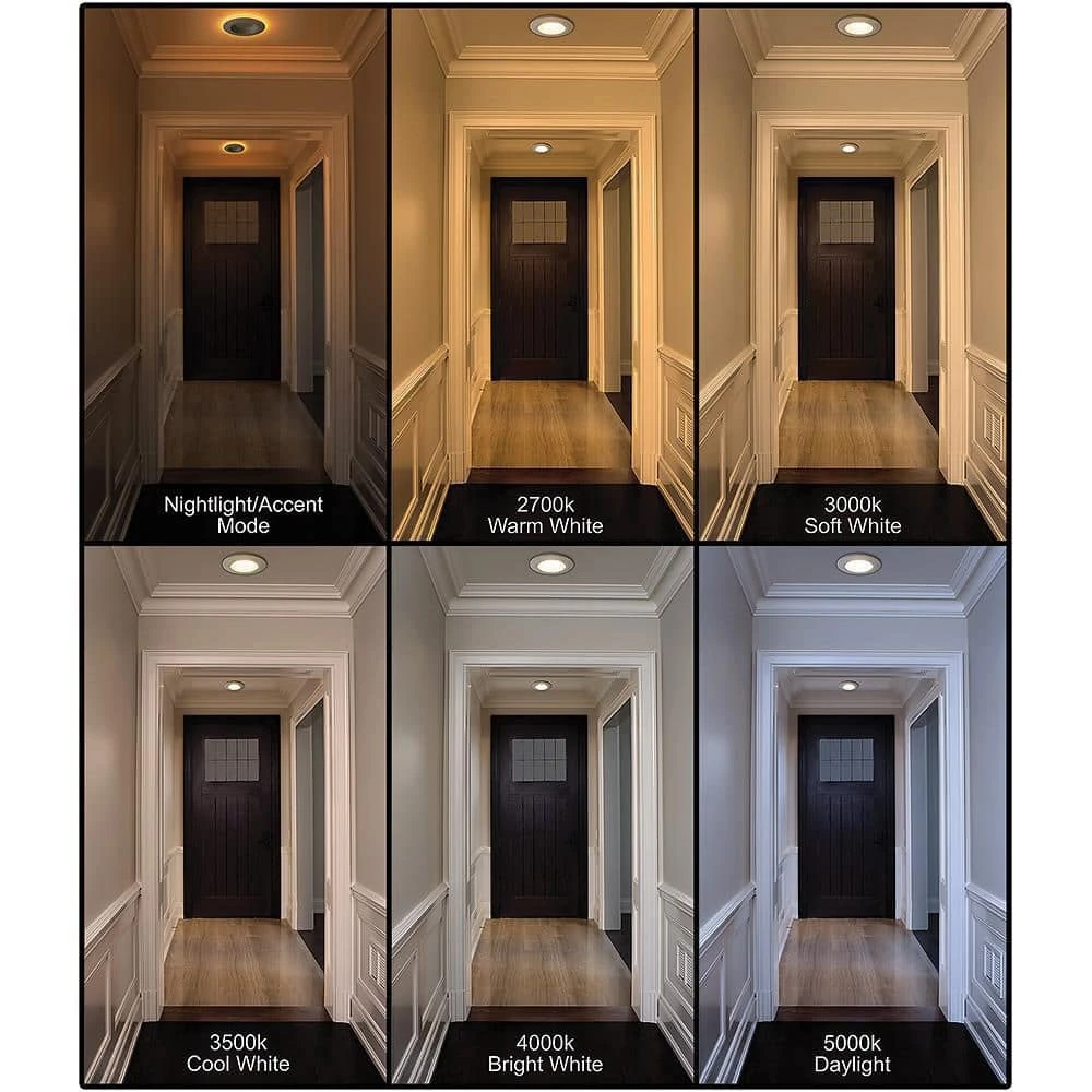 6 in. Selectable CCT Integrated LED Recessed Light Trim with Night Light Feature 670 Lumens 11-Watt Dimmable by Commercial Electric - Image 8