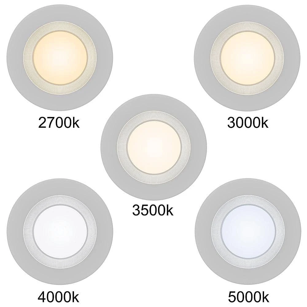 6 in. Selectable Integrated LED Recessed Trim Downlight 30 Configurations in 1 Fixture High Ceiling Output T20 Compliant by Commercial Electric - Image 5