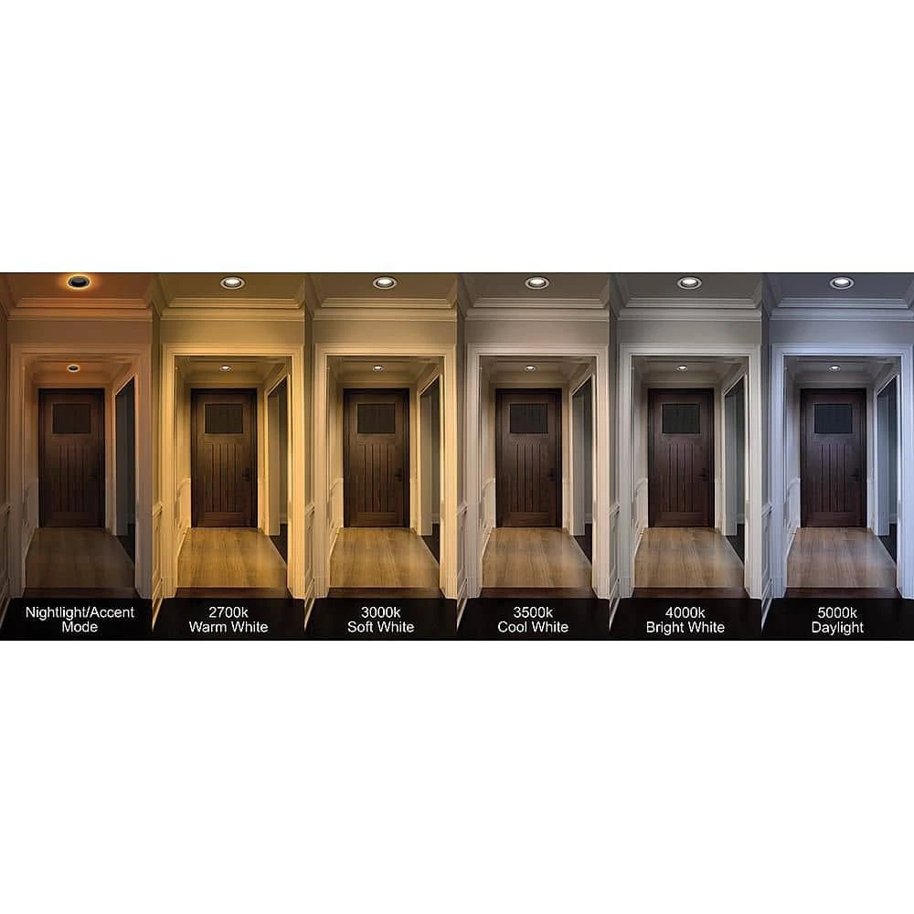 4 in. Canless Color Selectable Integrated LED Recessed Light Trim w/ Night Light Reduces Eye Glare 650 Lumens (4-Pack) by Commercial Electric - Image 10