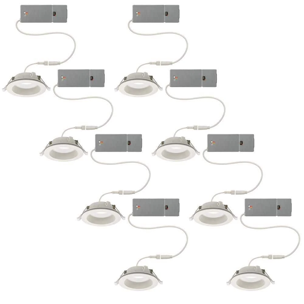 4 in. Canless Color Selectable Integrated LED Recessed Light Trim w/ Night Light Reduces Eye Glare 650 Lumens (8-Pack) by Commercial Electric - Image 12